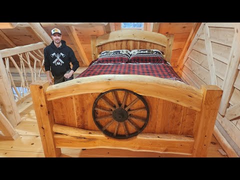 Rustic Bed Build! + Strange Coyote Sightings near the Cabin / Ep109 / Outsider Cabin Build