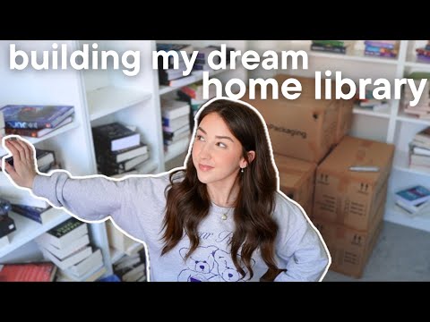 building and organising my dream home library🏠 📖 bookshelf organisation!