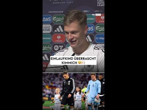 "WAS?!" 😂👏🏼 Kimmich wird vom Einlaufkind überrascht...👀