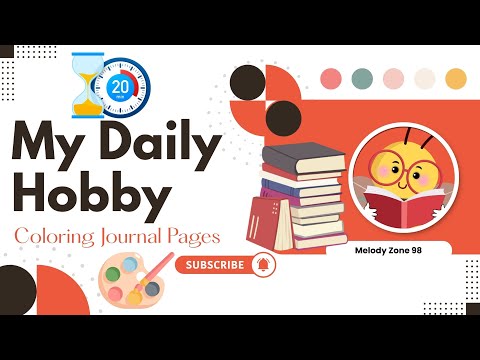 My Daily Hobby: Coloring Journal Pages in 26 :48'