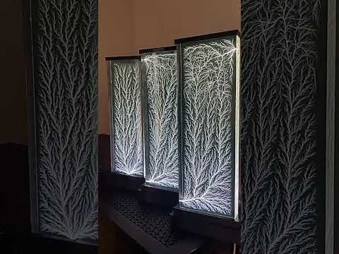 Shipping out these three backlit Lichtenberg figures! #experiment #science #wow #fractal #sculpture