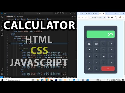 Build a Calculator Using HTML, CSS & JavaScript — Beginner Project Tutorial (Step-by-Step)