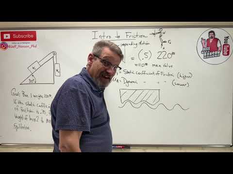 Statics: Lesson 62 - Friction is Fun, Box on an Incline