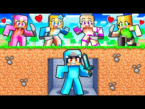 CRAZY FAN GIRL HUNTERS vs SPEEDRUNNER In Minecraft!
