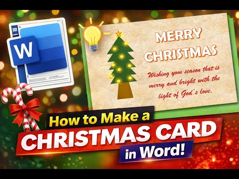 Beautiful Christmas Card designing in MS Word | #christmas #msword #msoffice #tutorial