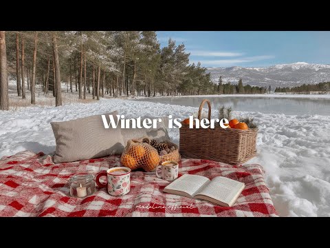 in the quiet field, snow gathers around your picnic blanket ❄️🧺 soft guitar for still moments