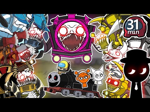 CHOO CHOO CHARLES vs SPRUNKI & GHOSTBUSTERS COMPLETE EDITION  PART A+B+C  I  AMONG US ANIMATION