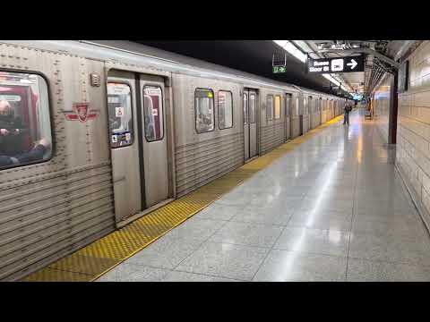 TTC Line 2 trains at Castle Frank Station.