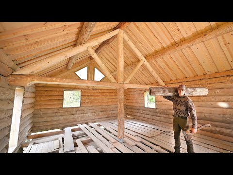 Preparing My Log Cabin for Winter — Cleaning and Insulating the Walls