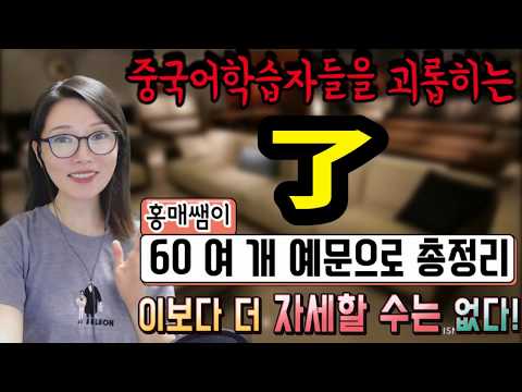 중국어학습자들을 괴롭히는 了 60여개 예문으로 총정리ㅣ이보다 더 자세할 수는 없다!!ㅣ원어민 홍매쌤의 중국어