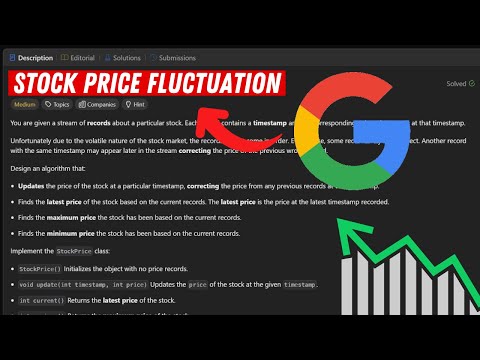 Stock Price Fluctuation - Google Coding Interview Question