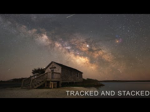 Stacking Tracked Milky Way Exposures & Compositing Them With A Foreground