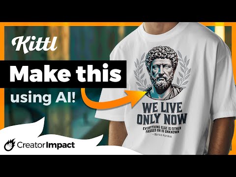 How to use AI for PRINT ON DEMAND Shirt Design (Full Kittl Tutorial)