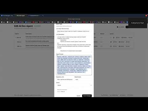 E2E AI Dev Agent | WeMakeDevs | AI Agents Assemble |  Hackathon Submission