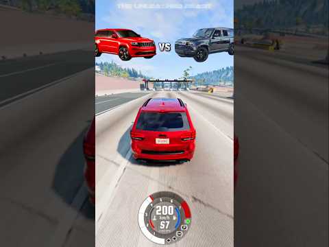 Land Rover DEFENDER OCTA vs JEEP Grand Cherokee TRACKHAWK 💥 #shorts #beamngdrive #defender