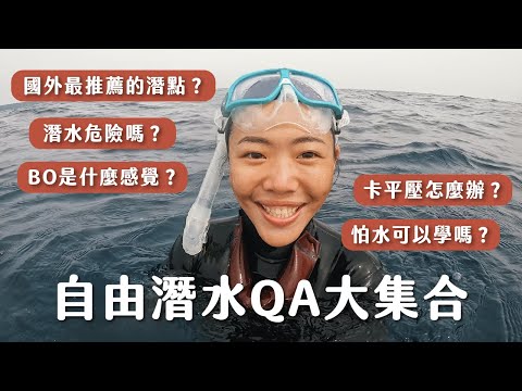 自由潛水QA大集合！真的很危險嗎？怕水可以學嗎？BO是什麼感覺？卡平壓怎麼辦？公開冰下潛水、跟海豚游泳的潛點！台灣、日本、韓國頂尖自由潛水選水一次回答你！