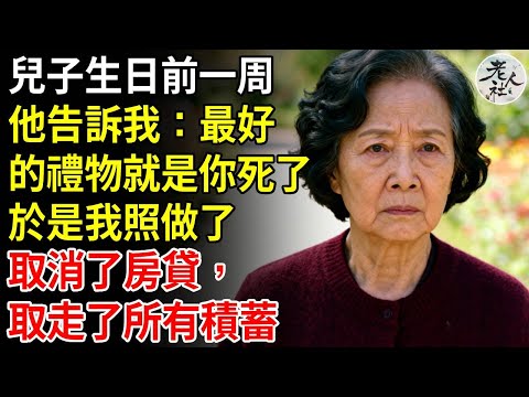 兒子生日當天許願，最好的禮物就是讓我死，我笑著說好，於是取消房貸，取走了500w積蓄，從此在他的生活裡消失#養老#退休金#不肖子孫#老年生活#老人社