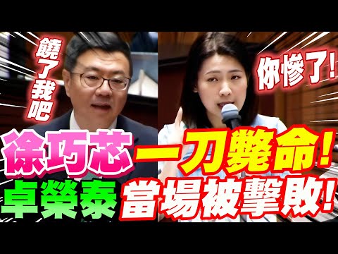 【字幕】徐巧芯犀利一刀斃命!卓榮泰當場被擊敗!支支吾吾!慌了手腳!國會質詢 #國會改革 #藐視國會