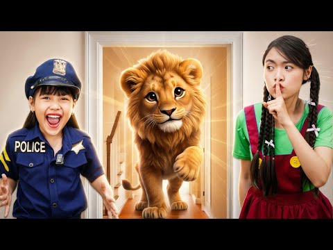 Trong Nhà Cảnh Sát Nhỏ Vy Vy Lại Có Những Người Bạn Kỳ Lạ?? Bạn Biết Tên Động Vật Nào???