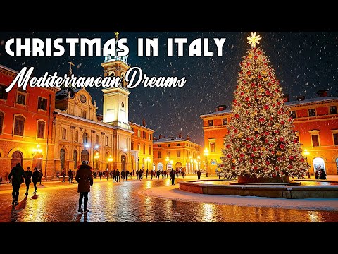 🎄Christmas in Italy 🇮🇹 🎄 🎶 Italian Music 🎶 2+ Hours Scenic Amalfi Coast & Lake Como Relaxation 4K