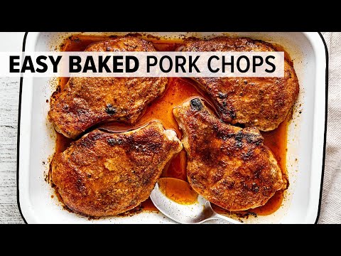 The Easiest BAKED PORK CHOPS in 25 Minutes (Simple Dinner Recipe!)