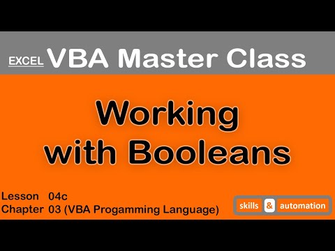 Working with Booleans || Excel VBA Master Class || 3.4c