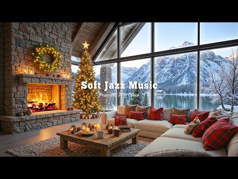 Elegant Winter Indoor Jazz Ambience | Soft Jazz Music In Forest Morning For Stress Relief