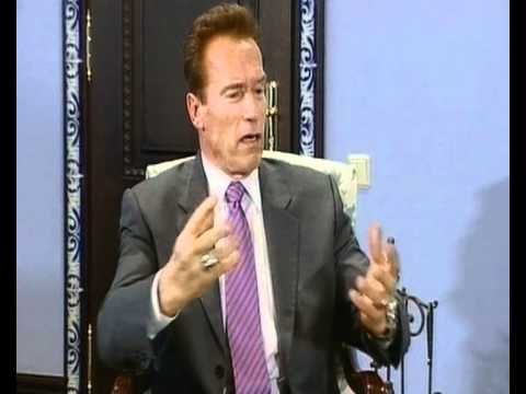 Arnold Schwarzenegger and Russian President Dmitry Medvedev