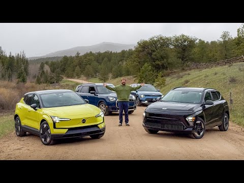 Small EV SUV Driving Comparison! Volvo EX30 vs MINI Countryman vs Hyundai Kona vs Kia Niro