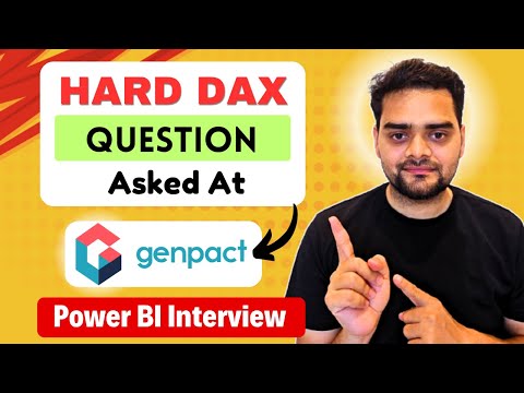 Genpact: DAX Scenario based question | Power BI Interview😲
