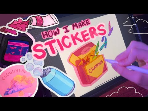 ☆How I Make Stickers with Procreate (and get them printed!)☁️[digital art tutorial]