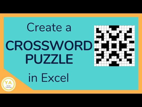 How to Create a Crossword Puzzle in Excel - Tutorial