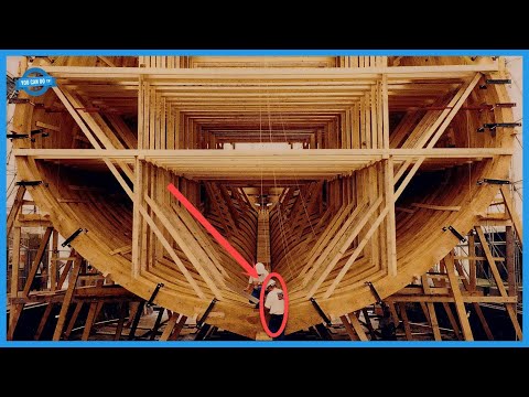 Building Process Of The Historic French Wooden Frigate. Luxurious Wooden Furniture Factories