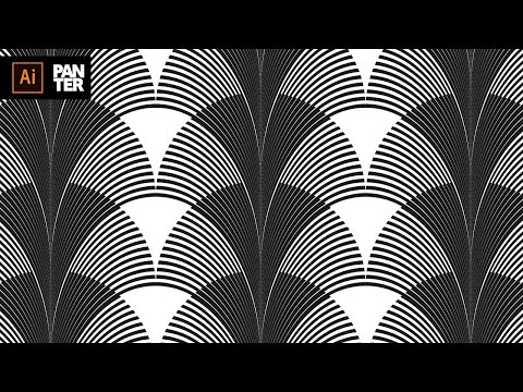 How to Design Art Deco Pattern With Halftone Lines | Adobe Illustrator Tutorial