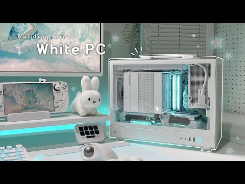All White🤍Aesthetic AMD PC BUILD💼🌿DeepCool NEW MINI M-ATX Case CH160 PLUS | AMD 9950x3D, RT9070xt
