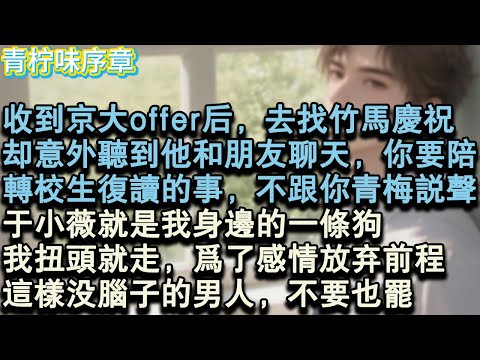 【完结爽文】收到京大offer後，我去找竹馬慶祝。卻意外聽到他和朋友聊天，你要陪，轉校生複讀的事，不跟你小青梅說一聲？於小薇就是我身邊的一條狗，我扭頭就走，為了感情放棄前程...#小说 #愛情 #故事