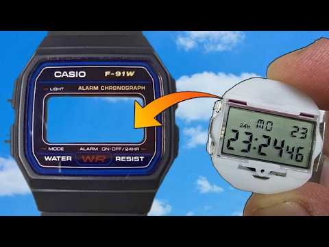 convierte tu CASIO F91W en un reloj inteligente con este modulo olee watch