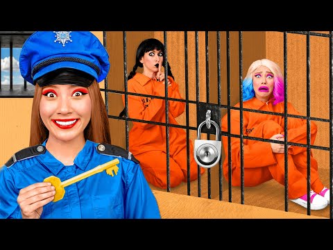 Box Fort Prison Escape with Wednesday Addams | Funny Situations by GoFun Challenge