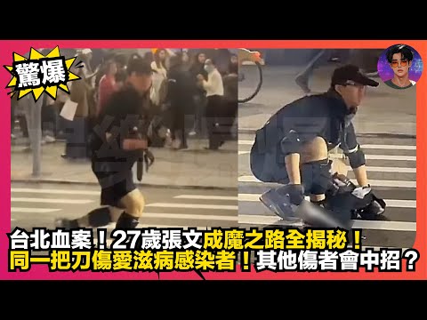 【震驚】台北血案｜27歲張文成魔之路全揭秘｜同一把刀傷愛滋病感染者｜其他傷者會中招？｜娛樂爆爆爆