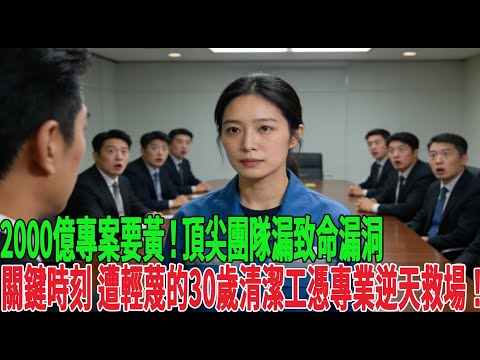 2000億專案要黃!頂尖團隊漏致命漏洞,關鍵時刻,遭輕蔑的30歲清潔工憑專業逆天救場!!! #故事 #故事分享 #原创 #情感共鸣 #感人壹幕 #老年生活 #霧漫書窗