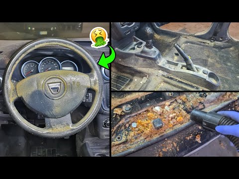 DEEP CLEANING of the most NASTY CAR of all time🤮