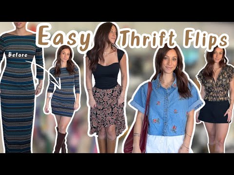 Giving ALL my Thrifted Clothes a MAKEOVER! (EASY Sewing Alterations)
