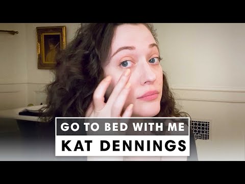 Kat Dennings' Dewy Complexion Nighttime Skincare Routine | Go To Bed With Me | Harper's BAZAAR