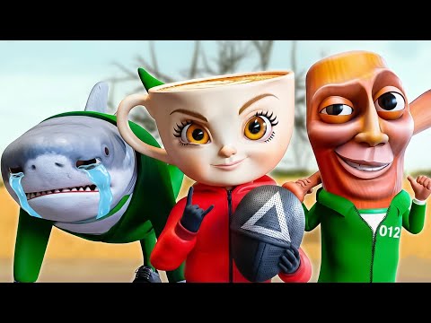 Super Hero 3D Funny Game ITALIAN BRAINROT Vs . SQUID GAME! Italian Brainrot Animation