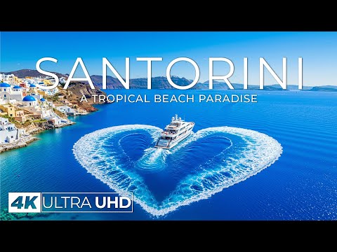 Santorini 4K - Discover the Stunning Caldera & Iconic Blue Domes With Deep House Chill Music