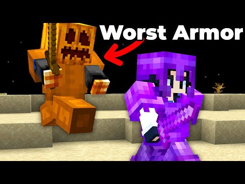 Wearing Minecraft's WORST Armor to Kill Players!