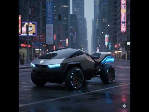 Future Tesla Cybercab morphs TRON Motorcycle! #Tesla #Cybercab #robotaxi #tron #futurevehicles