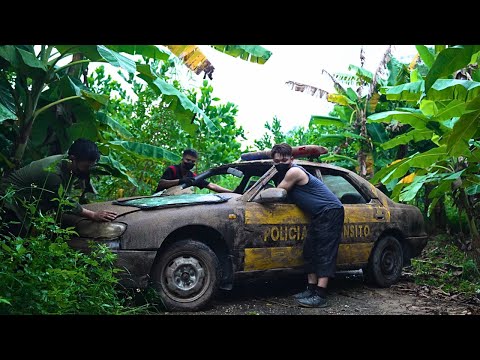 From Junk to Police Car  Incredible Full Car Restoration Transformation - By @CarRestorations-USA .