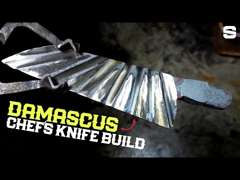 Making a Damascus Chef's Knife For Blade Show