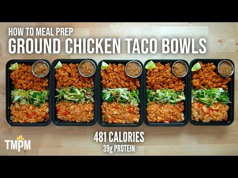 This Dish is in My Top 10 Favorite Meal Prep Recipes of All Time | Ground Chicken Taco Bowls